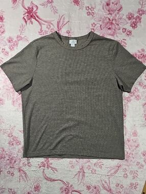 H&M Men's Crew Neck Heavy T-Shirt in Heather Taupe